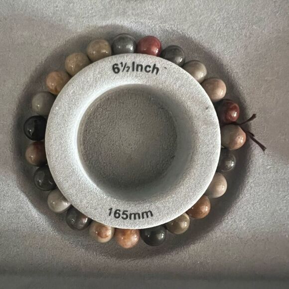Polychrome Jasper Beaded Bracelet - Picture 7 of 8